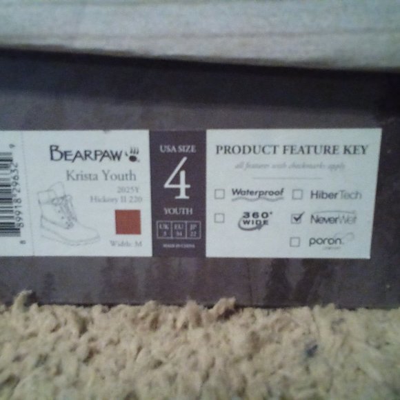 Bearpaw - Krista, Youth size 4 in Hickory - Picture 11 of 12